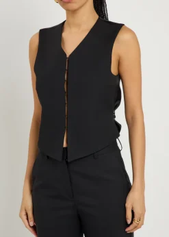 Guia wool and satin vest