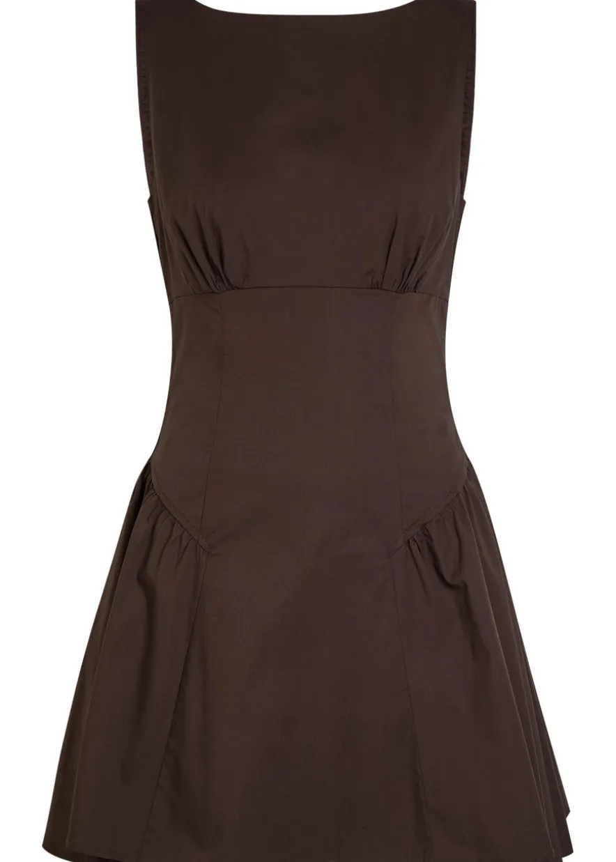 Gwen stretch-cotton poplin mini dress