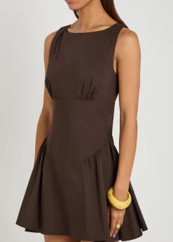 Gwen stretch-cotton poplin mini dress