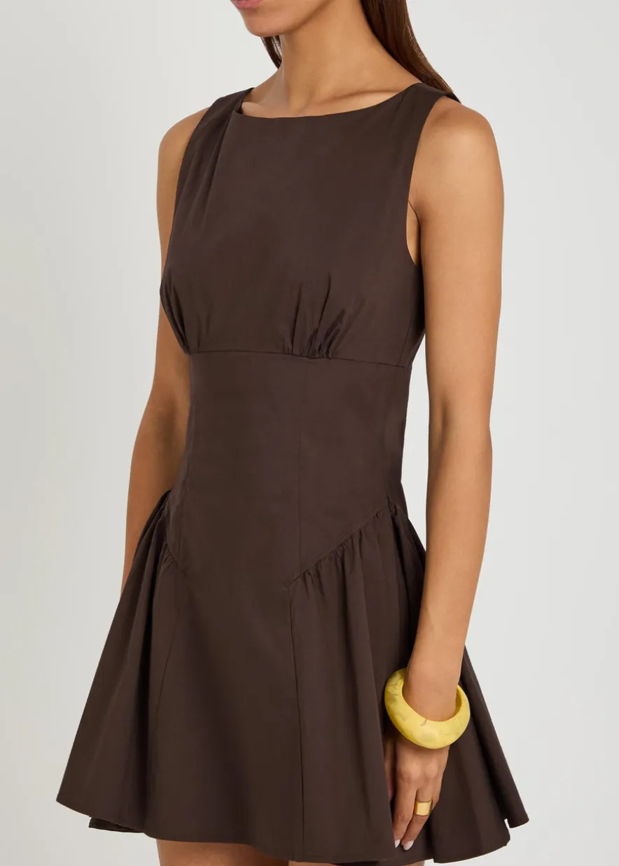 Gwen stretch-cotton poplin mini dress