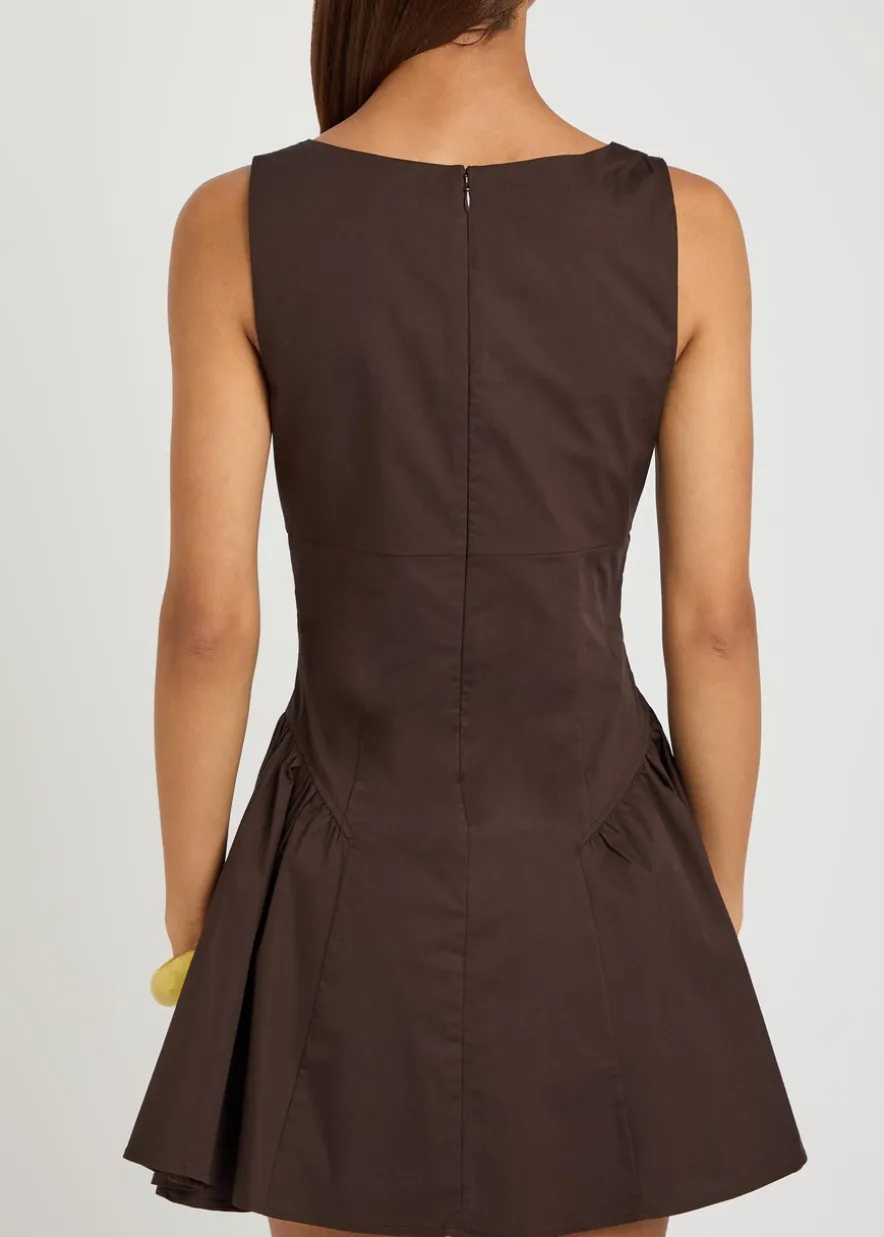 Gwen stretch-cotton poplin mini dress