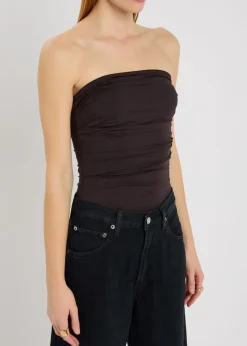 Gwyneth ruched stretch-jersey bodysuit