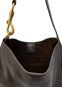 Hackney glossed grained leather shoulder bag