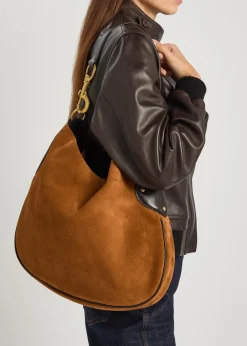 Hackney suede shoulder bag