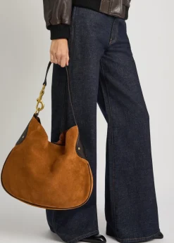 Hackney suede shoulder bag