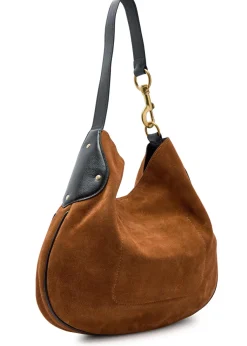 Hackney suede shoulder bag