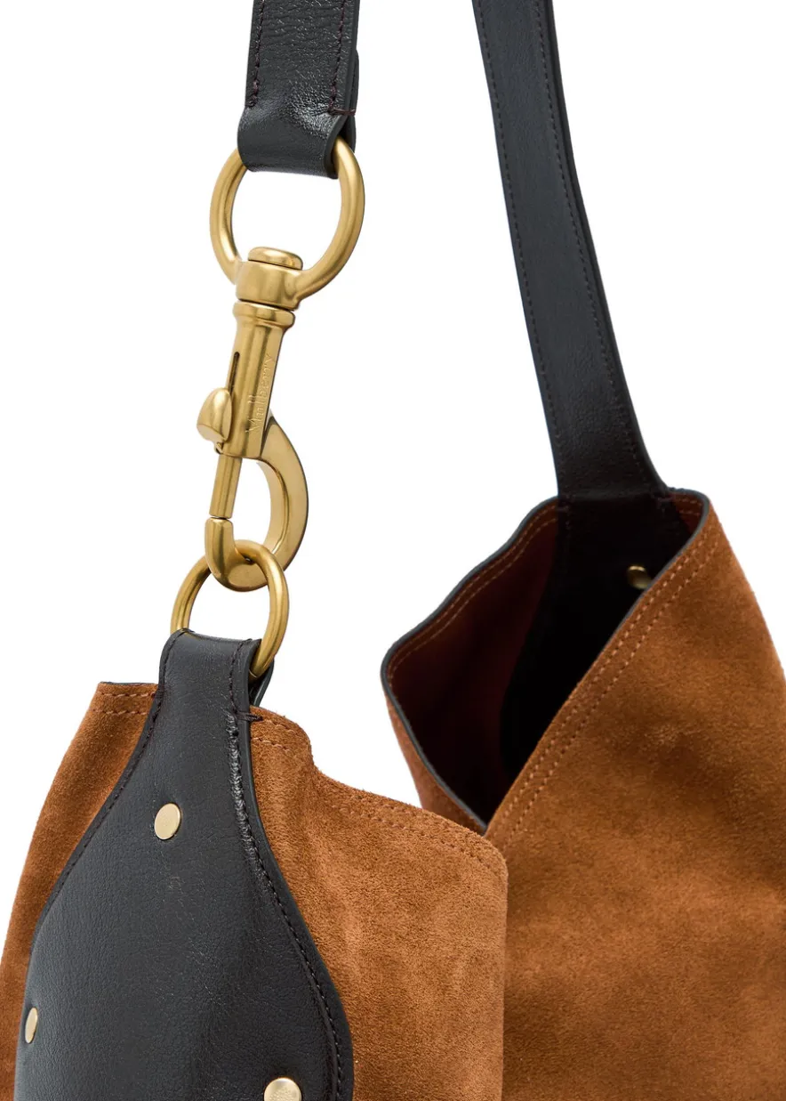 Hackney suede shoulder bag