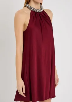 Hadleigh embellished satin mini dress