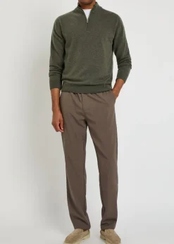 Half-zip cashmere jumper