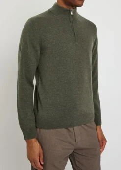 Half-zip cashmere jumper
