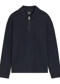 Half-zip cotton-blend sweatshirt