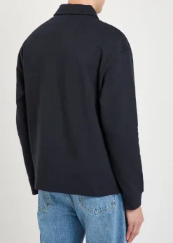 Half-zip cotton-blend sweatshirt