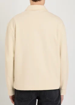 Half-zip cotton-blend sweatshirt