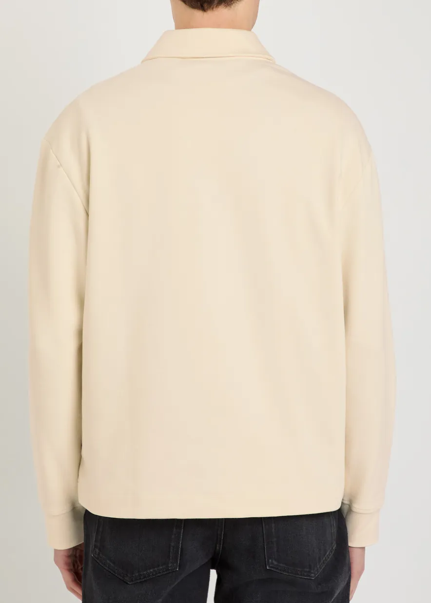 Half-zip cotton-blend sweatshirt