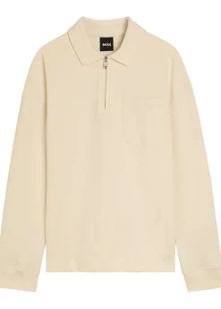 Half-zip cotton-blend sweatshirt