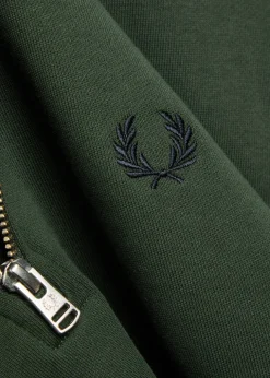Half-zip logo-embroidered cotton sweatshirt
