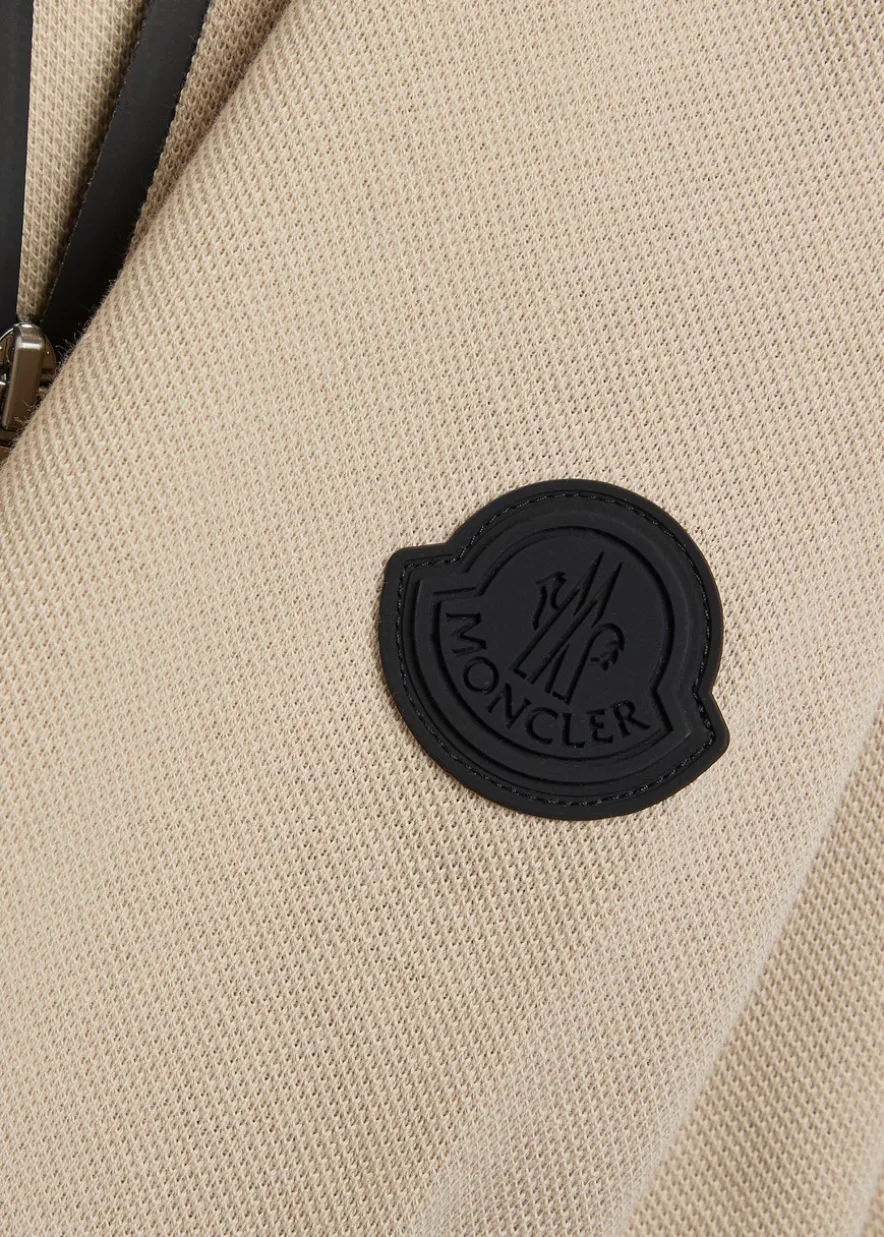 Half-zip piqué cotton shirt
