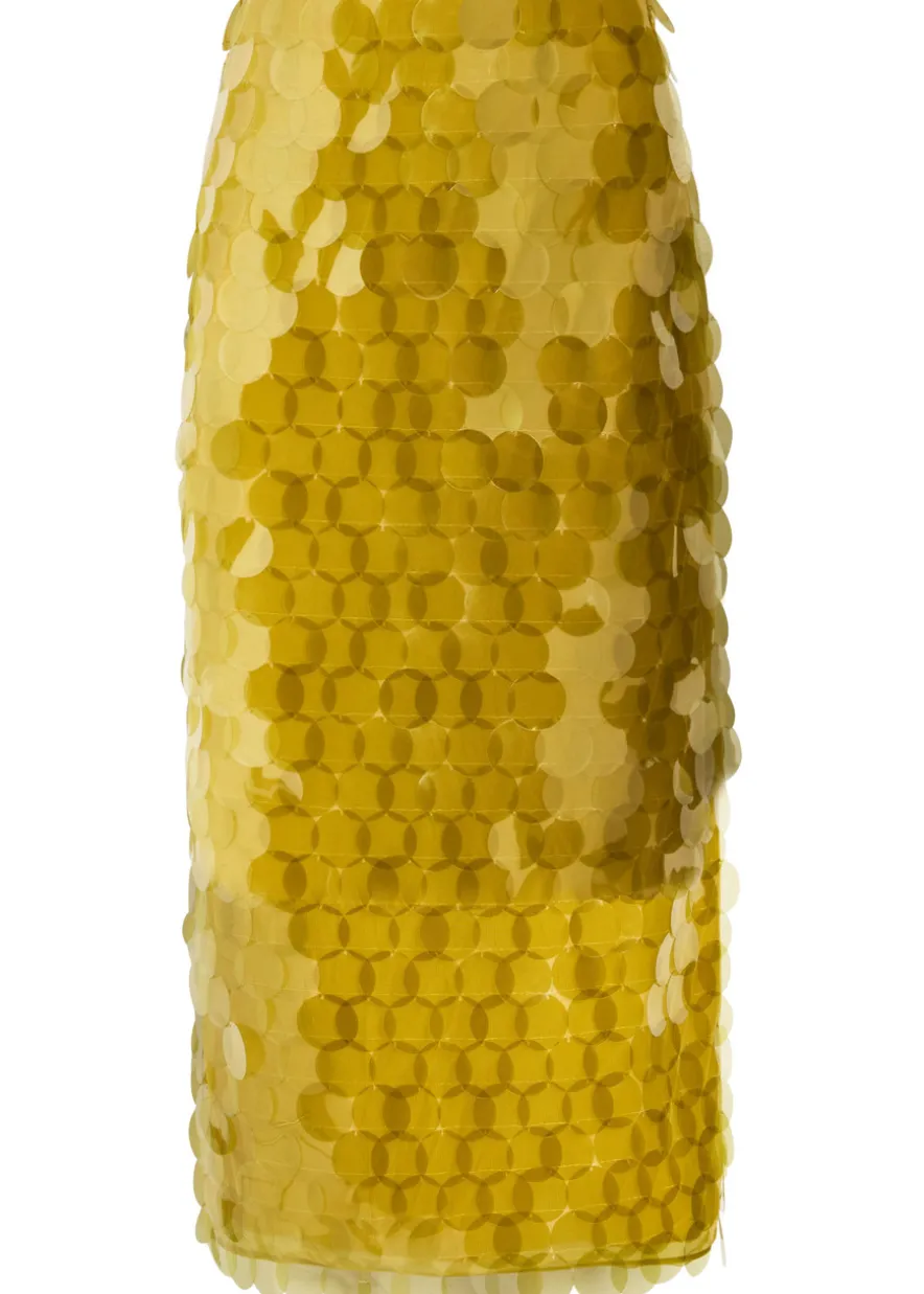 Halin embellished midi mesh skirt