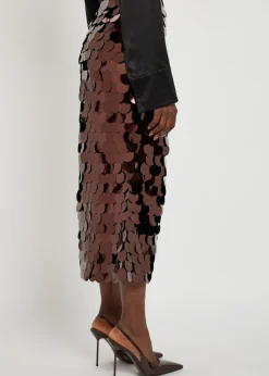 Halin embellished midi mesh skirt