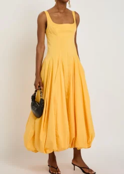 Hally cotton-blend poplin midi dress