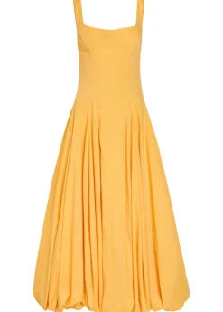 Hally cotton-blend poplin midi dress