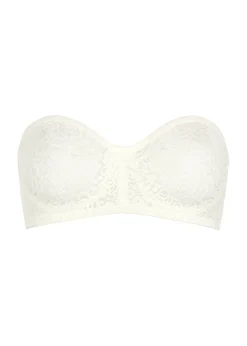 Halo Lace ivory strapless bra