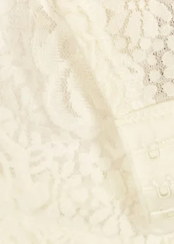 Halo Lace ivory strapless bra