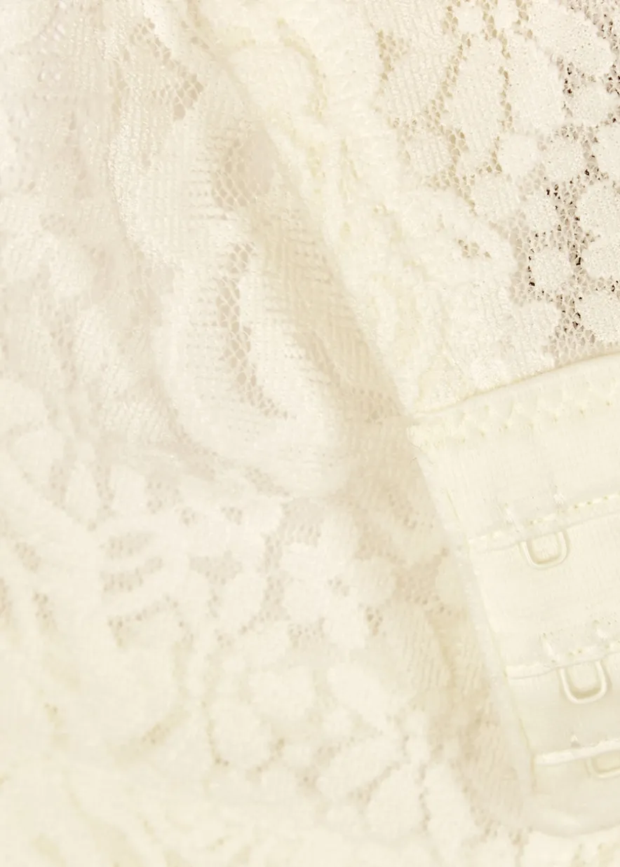 Halo Lace ivory strapless bra