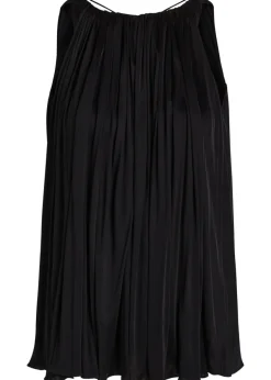 Halter ruched satin top