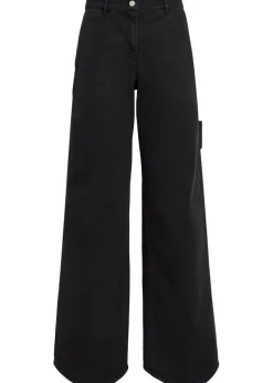 Hammer logo-embroidered wide-leg jeans
