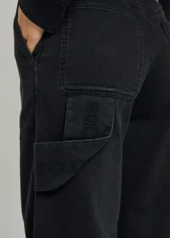 Hammer logo-embroidered wide-leg jeans