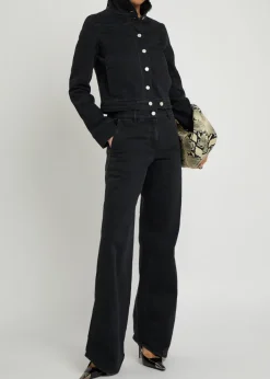 Hammer logo-embroidered wide-leg jeans