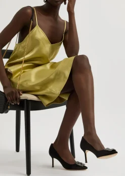 Hangisi 75 silk-satin pumps