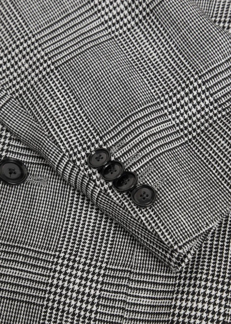 Hanry checked cotton and linen-wool blazer