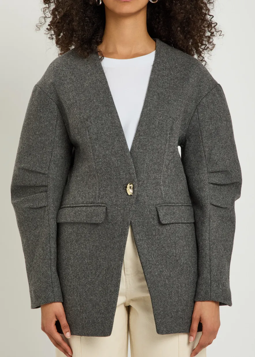 Harlow fitted wool jacket