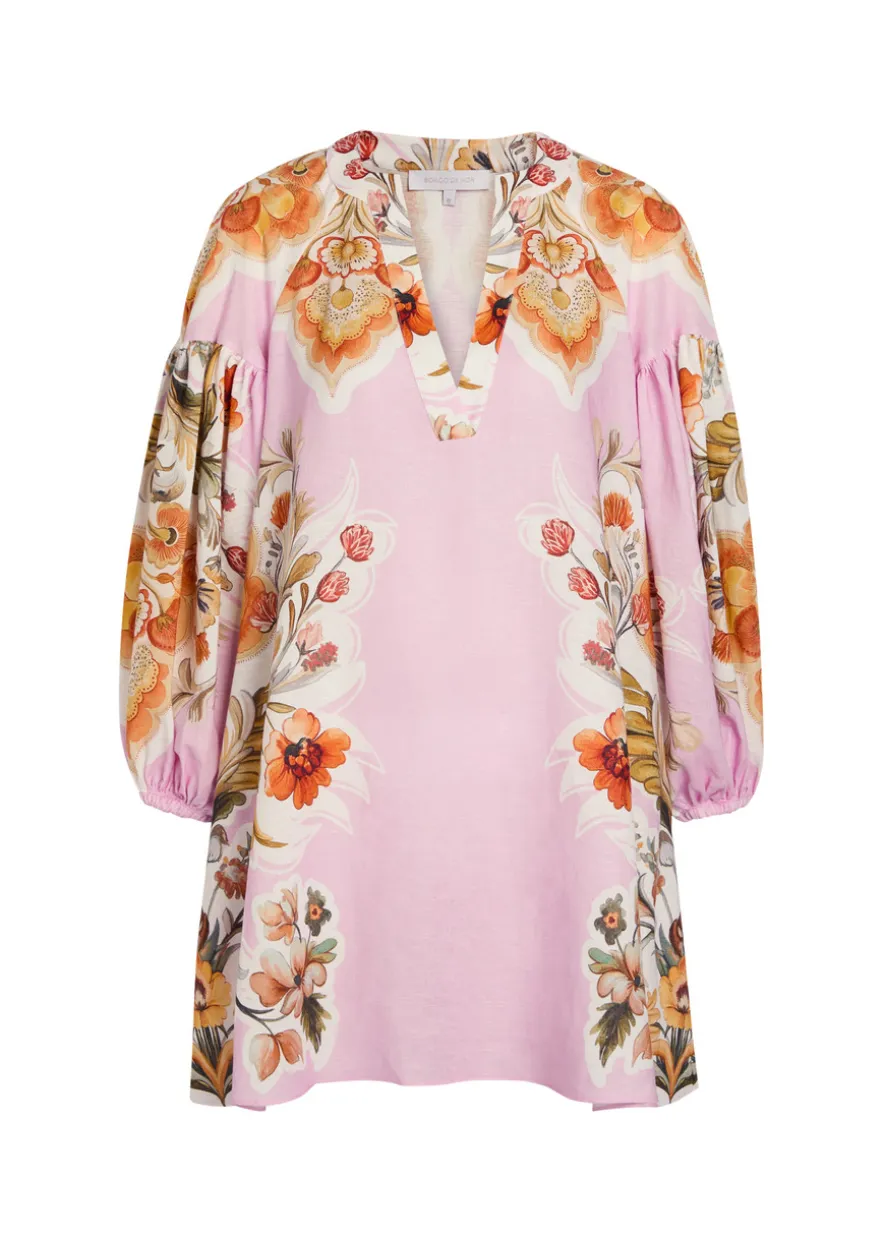 Harlow floral-print linen and cotton-blend mini dress