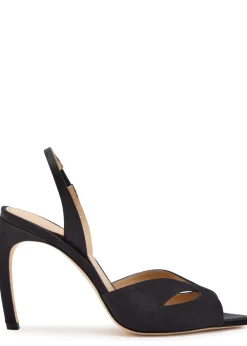 Harlow 100 satin slingback sandals