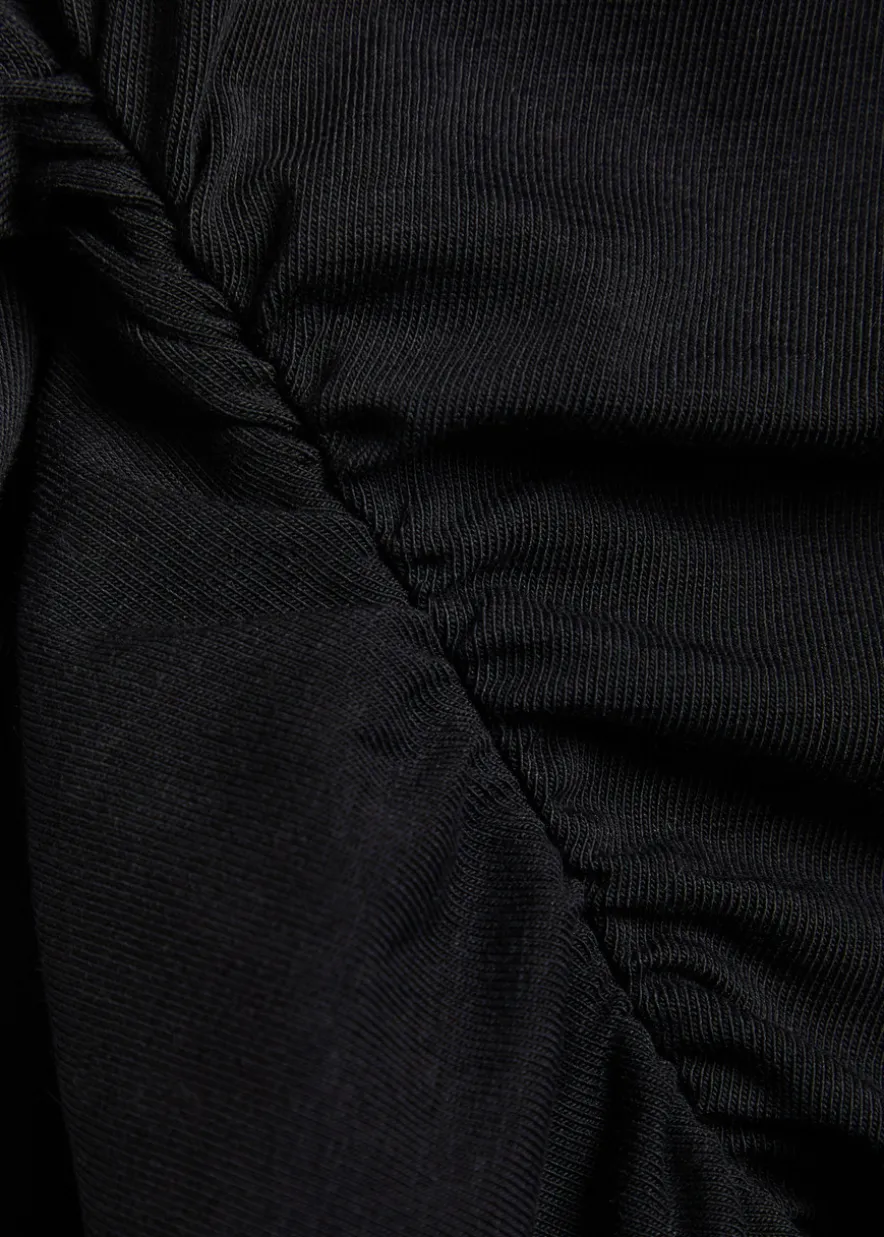 Harper gathered stretch-cotton T-shirt