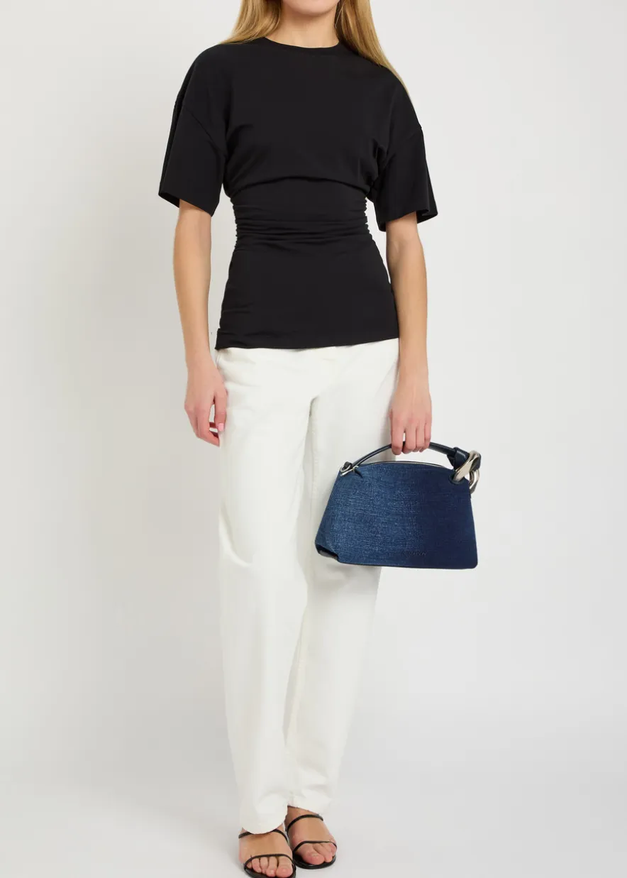 Harper gathered stretch-cotton T-shirt