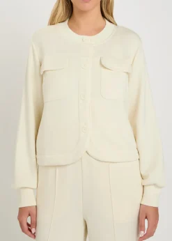 Hartwell button-through stretch-jersey cardigan