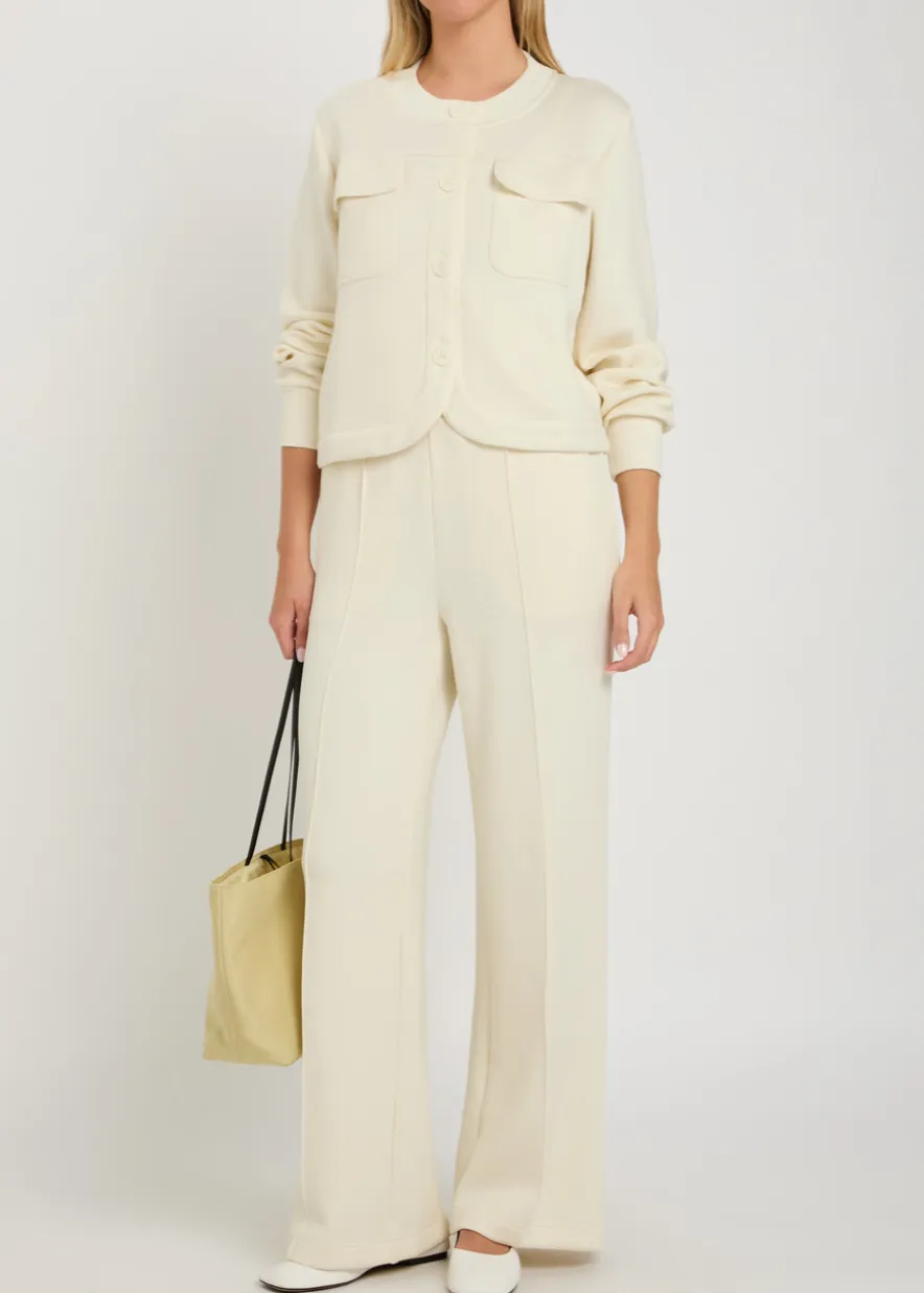 Hartwell button-through stretch-jersey cardigan