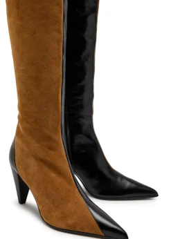 Harvey 85 suede and leather over-the-knee boots