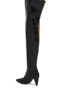 Harvey 85 suede and leather over-the-knee boots