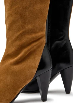 Harvey 85 suede and leather over-the-knee boots