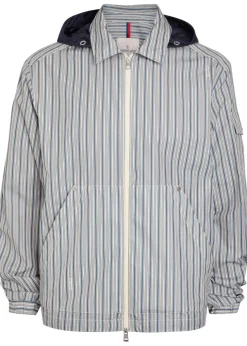 Havas striped hooded cotton jacket