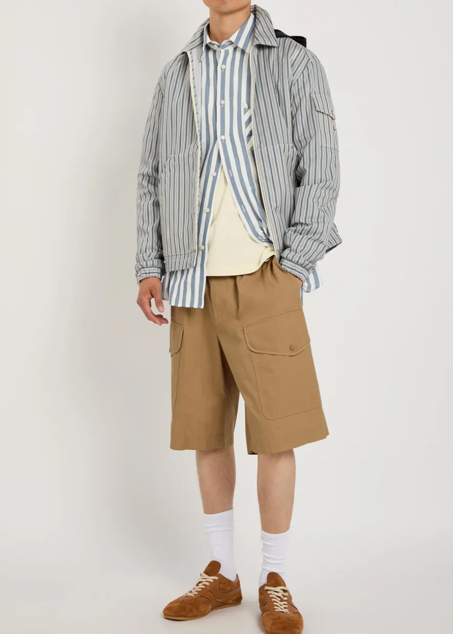 Havas striped hooded cotton jacket