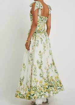 Haven floral cotton and silk-blend maxi dress