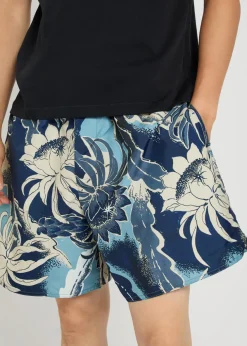 Hawaiian printed shell swim shorts
