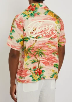 Hawaiian Vacation printed rayon poplin shirt
