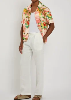 Hawaiian Vacation printed rayon poplin shirt